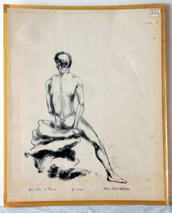 Boy On A Rock - Arlice's Art Gallery Lithograph