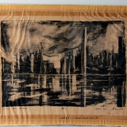 City At Night Lithograph from Arlice's Art Gallery