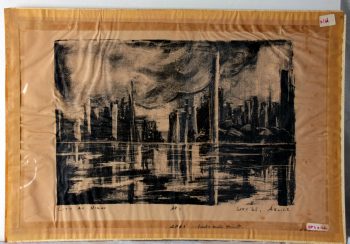 City At Night Lithograph from Arlice's Art Gallery